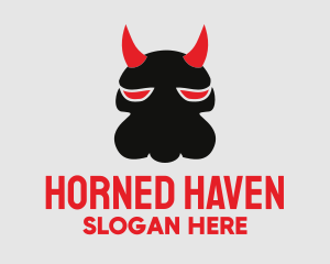 Evil Creature Horns  logo design