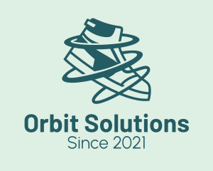 Sneakers Shoes Orbit  logo design