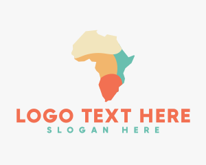 Map - Multi Color Africa Map logo design