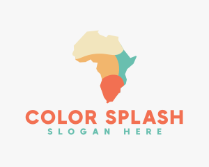 Multi Color Africa Map logo design