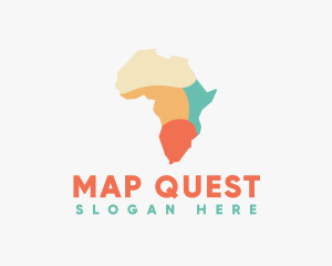 Multi Color Africa Map logo design