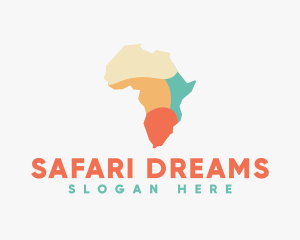 Africa - Multi Color Africa Map logo design