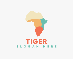 Festival - Multi Color Africa Map logo design