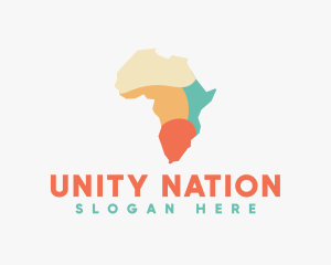 Nation - Multi Color Africa Map logo design