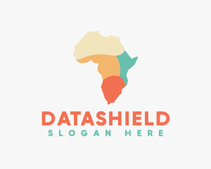 Colorful - Multi Color Africa Map logo design