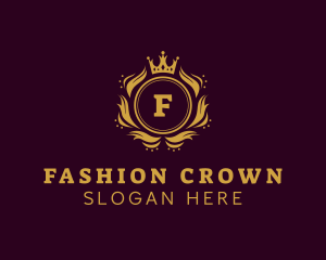 Gold Fashion Crown logo design