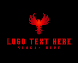 Fiery - Phoenix Bird Wings logo design