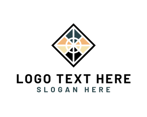 Interior Design - Floor Pavement Tile Pattern logo design