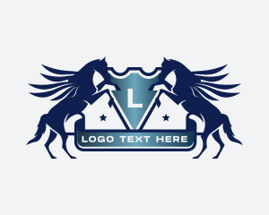 Horse - Luxury Pegasus Mythology logo design