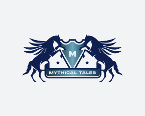 Luxury Pegasus Mythology logo design