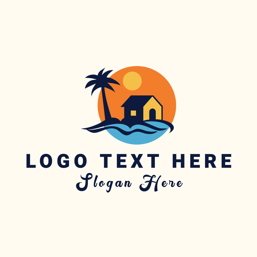 Beach House Island Logo | BrandCrowd Logo Maker