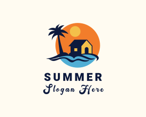 Beach House Island logo design