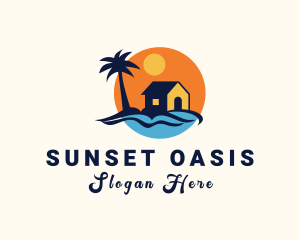 Beach House Island logo design