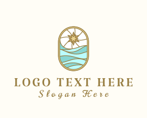 Travel - Ocean Sun Waves logo design