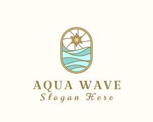 Ocean Sun Waves logo design