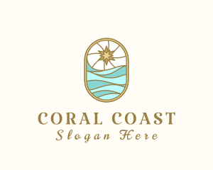 Ocean Sun Waves logo design