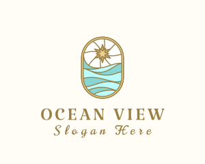 Ocean Sun Waves logo design