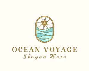 Ocean Sun Waves logo design