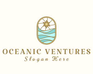 Ocean Sun Waves logo design