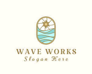 Ocean Sun Waves logo design