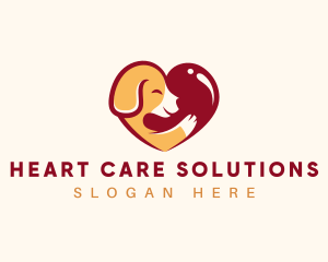 Heart Dog Pet logo design