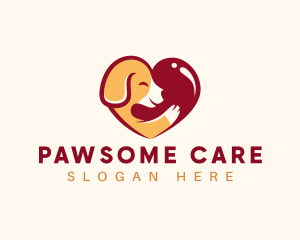 Heart Dog Pet logo design