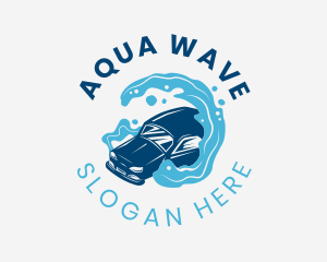 Blue Wave Car Wash logo design