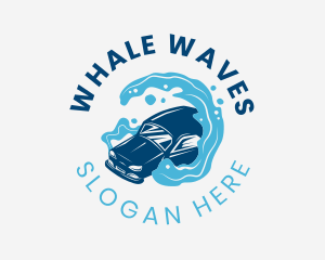 Blue Wave Car Wash logo design