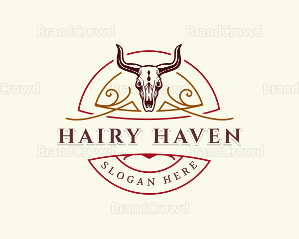 Bull Skull Horn Logo