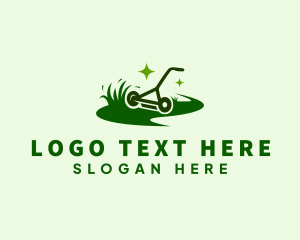 Lawn - Garden Grass Lawn Mower logo design