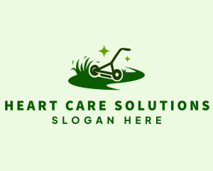 Garden Grass Lawn Mower logo design