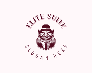 Owl Hat Suit logo design