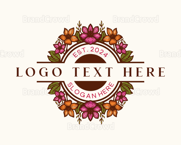 Stylish Floral Salon Logo