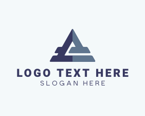 Digital App Triangle Letter A Logo
