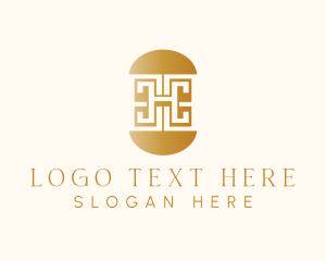 Pattern - Tiles Flooring Letter H logo design