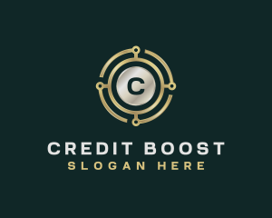 Credit - Cryptocurrency Finance Payment logo design