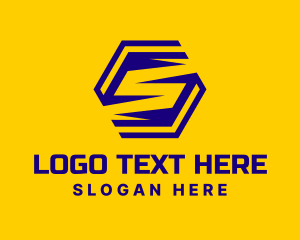 Networking - Modern Technology Hexagon Letter S logo design