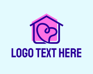 Love - Love Home Real Estate logo design