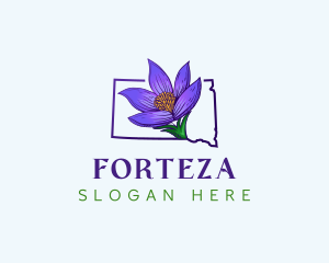 South Dakota Flower Botanical Logo