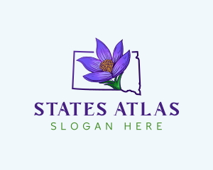 South Dakota Flower Botanical logo design