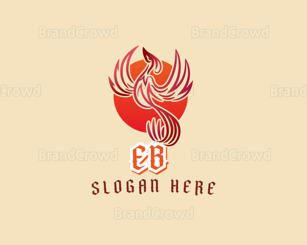 Mythical Phoenix Bird Logo