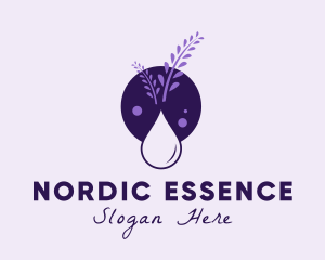 Lavender Essential Oil logo design