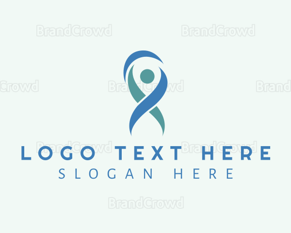 Abstract Person Ribbon Logo