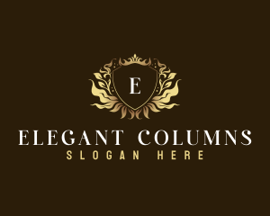 Elegant Shield Crown logo design