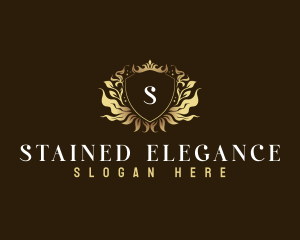 Elegant Shield Crown logo design