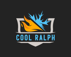 Flaming Snowflake Temperature logo design