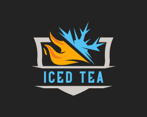 Flaming Snowflake Temperature logo design