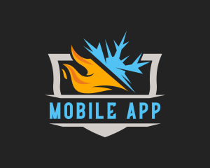 Hot - Flaming Snowflake Temperature logo design