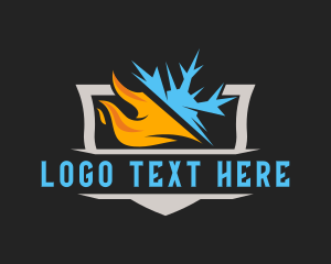 Burn - Flaming Snowflake Temperature logo design