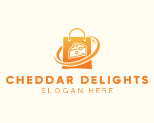 Cheddar - Cheese Shopping Bag logo design